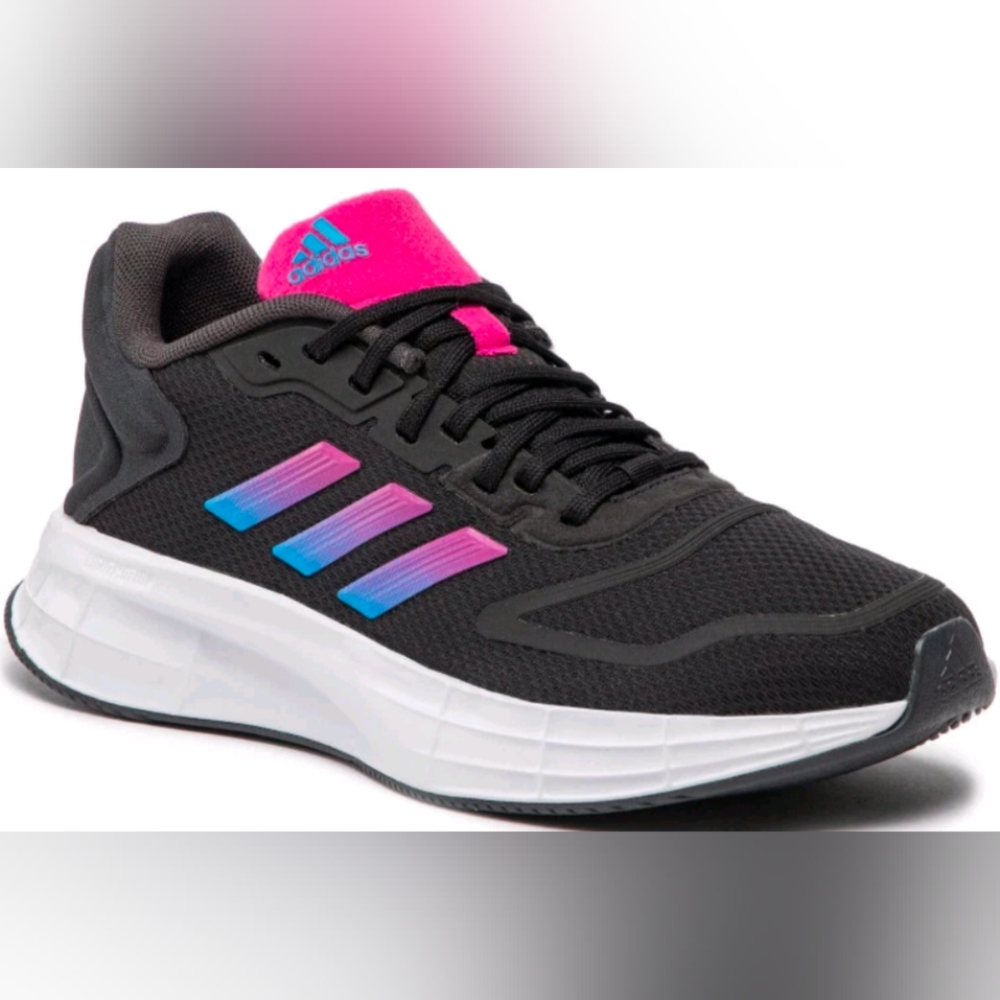 Adidas Duramo SL 2.0 'Black Team Real Magenta' Running Shoes Size 10 Like New - Picture 2 of 11